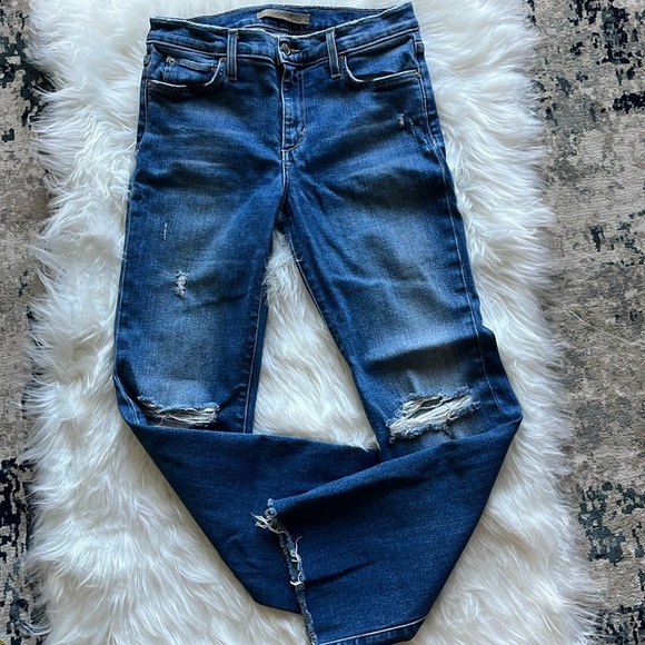 Joe’s Jeans the Provocateur Bootcut Distressed Jeans Size 27 Petite - Picture 1 of 12